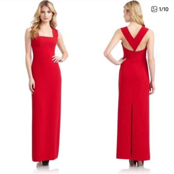 BCBGMaxAzria Vibrant Red Maxi Dress - Picture 1 of 2